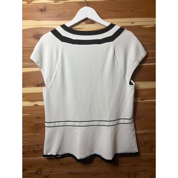 White House Black Market Colorblock Square Neck Womens Top XL - Picture 7 of 10